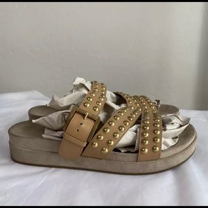 MICHAEL KORS Ansel Studded Leather Sandal
